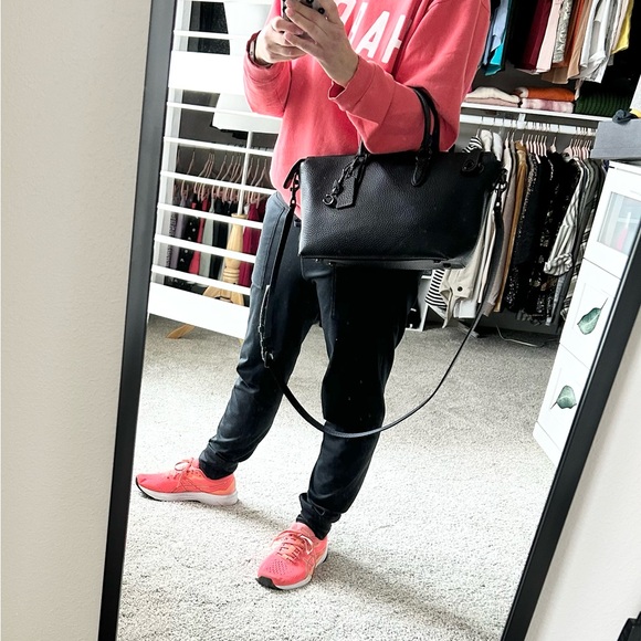 Coach Black Pebble Leather Cara Satchel NWT - Picture 16 of 16